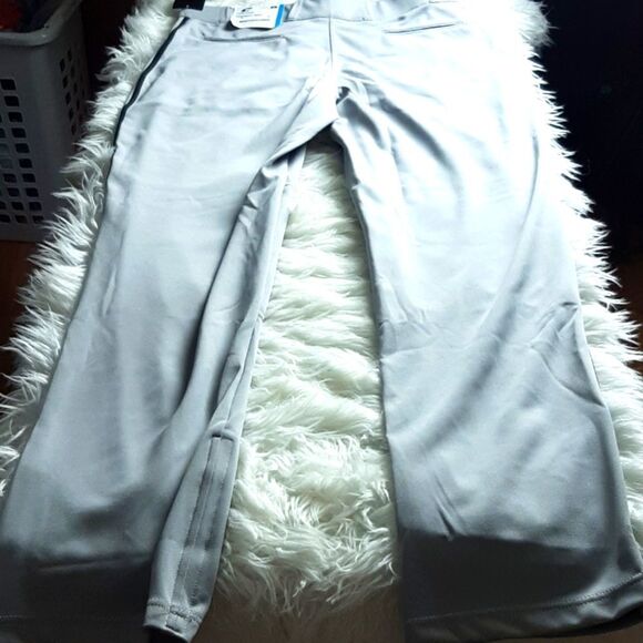 CHAMP Pro GRAY Belted Baseball Pants Adjustable Inseam L‎ 38 x34  NWT - Picture 6 of 12